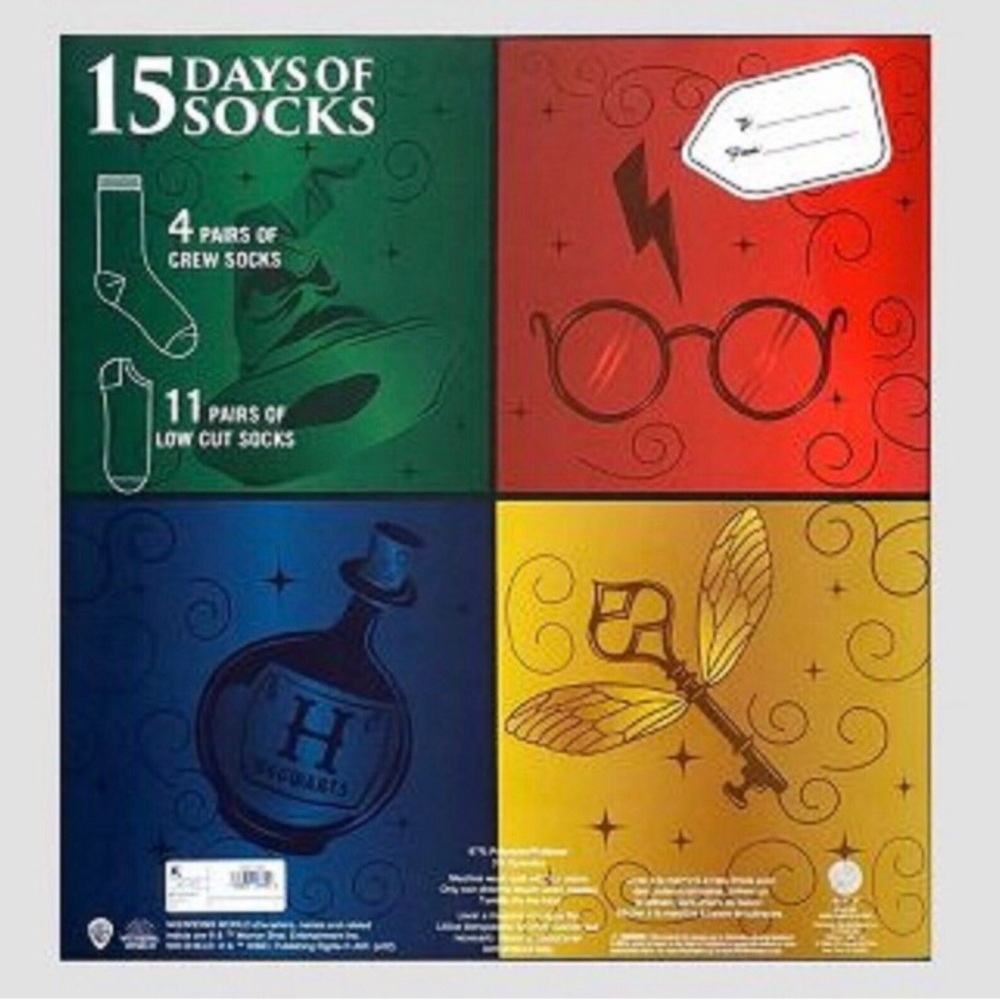 Hogwarts Harry Potter 15 Days of Socks - Picture 2 of 4